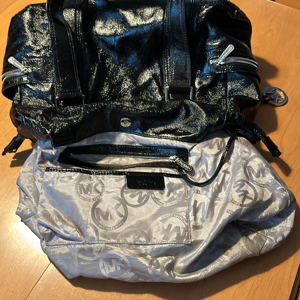 Michael Kors Black Patent Leather Satchel - Picture 9 of 16